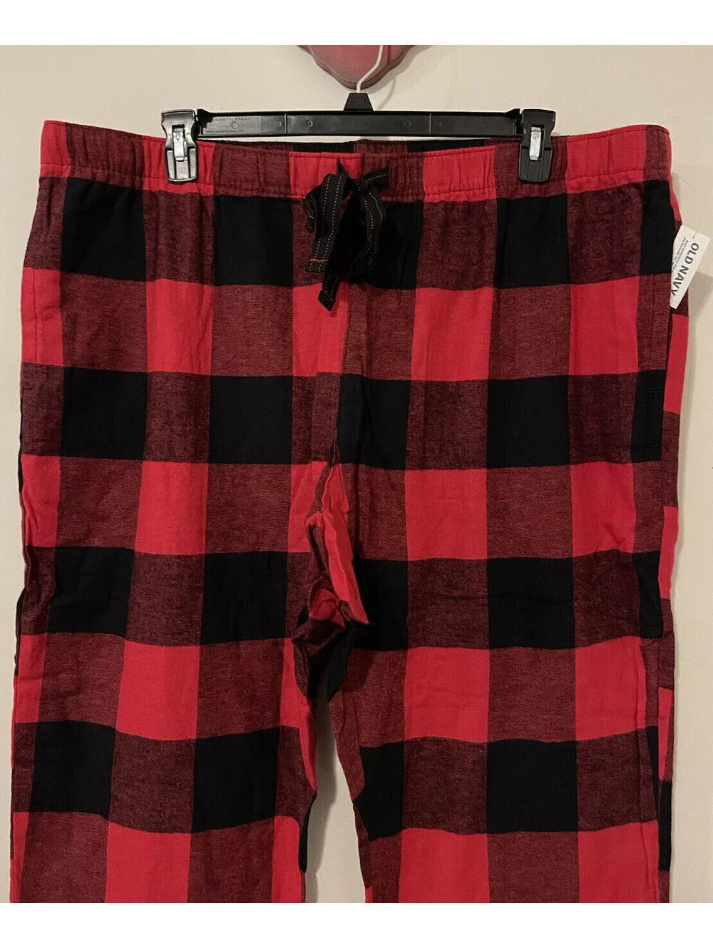 Old Navy Mens -2xl - Red Plaid Cotton Lounge PJ Pants w/Pockets NWT! A5625
